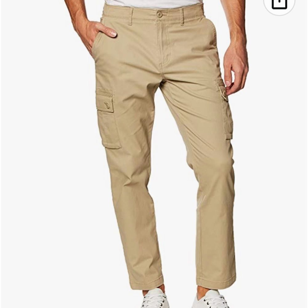 Amazon Essentials Men's Straight-Fit Stretch Cargo Pant 31WX30L NWT in pkg khaki
